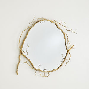 Global Views Botanica Brass Mirror