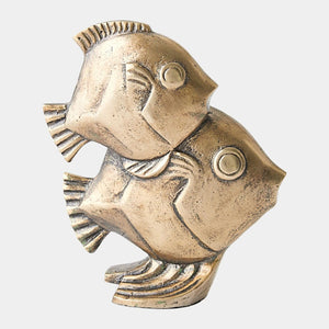Global Views Fishy Antique Brass Sculpture