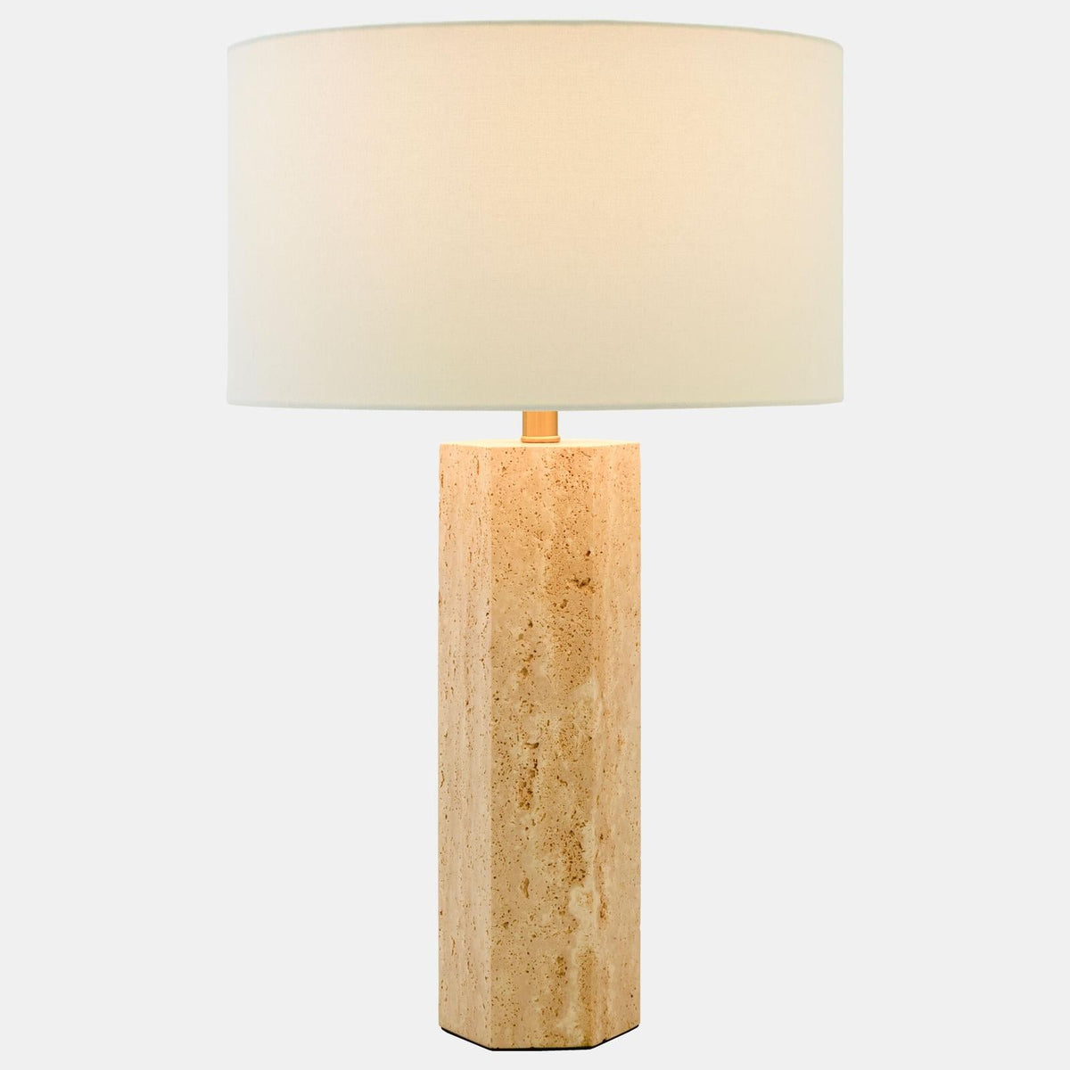 Global Views Viola Travertine Carved Lamp