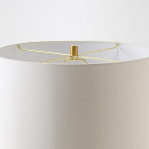 Global Views Viola Travertine Carved Lamp