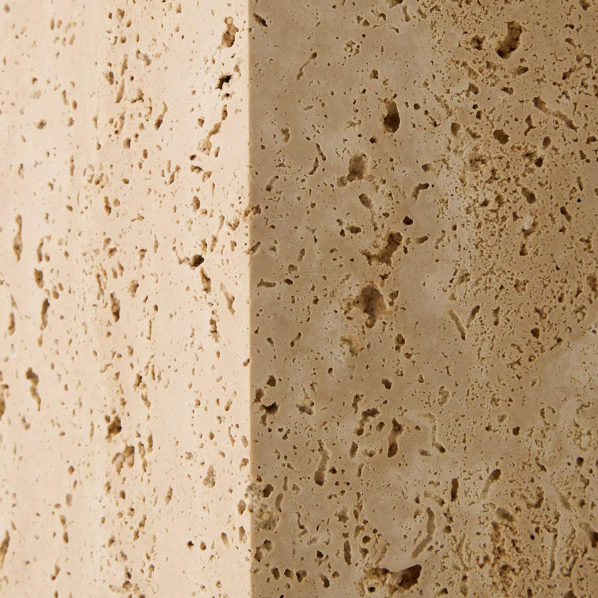 Global Views Viola Travertine Carved Lamp