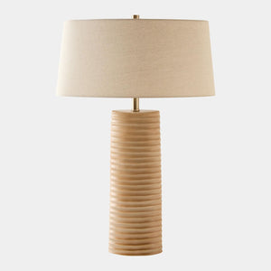 Global Views Striated Metal Lamp