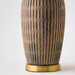 Global Views Hayden Etched Chocolate Ceramic Lamp