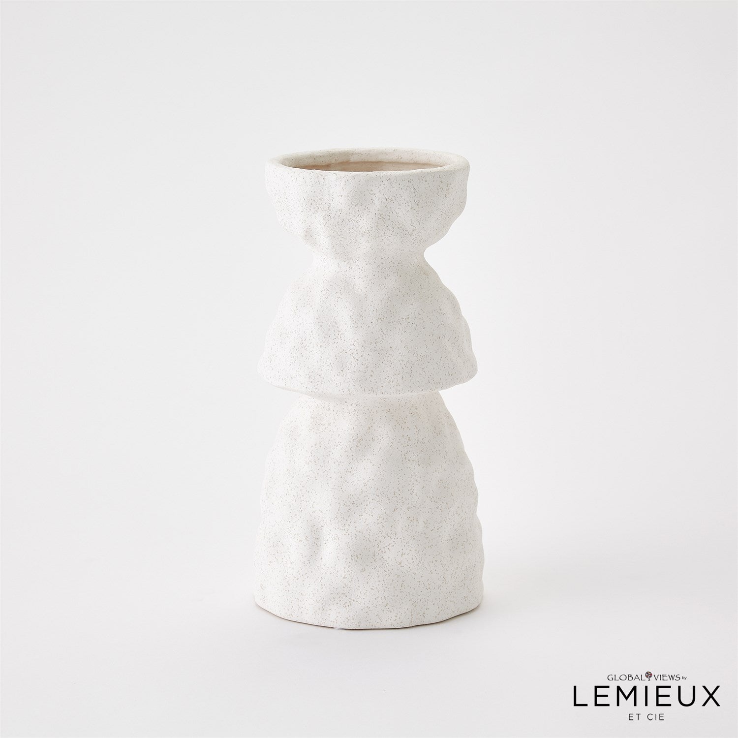 Global Views Etienne Vase - Volcanic White