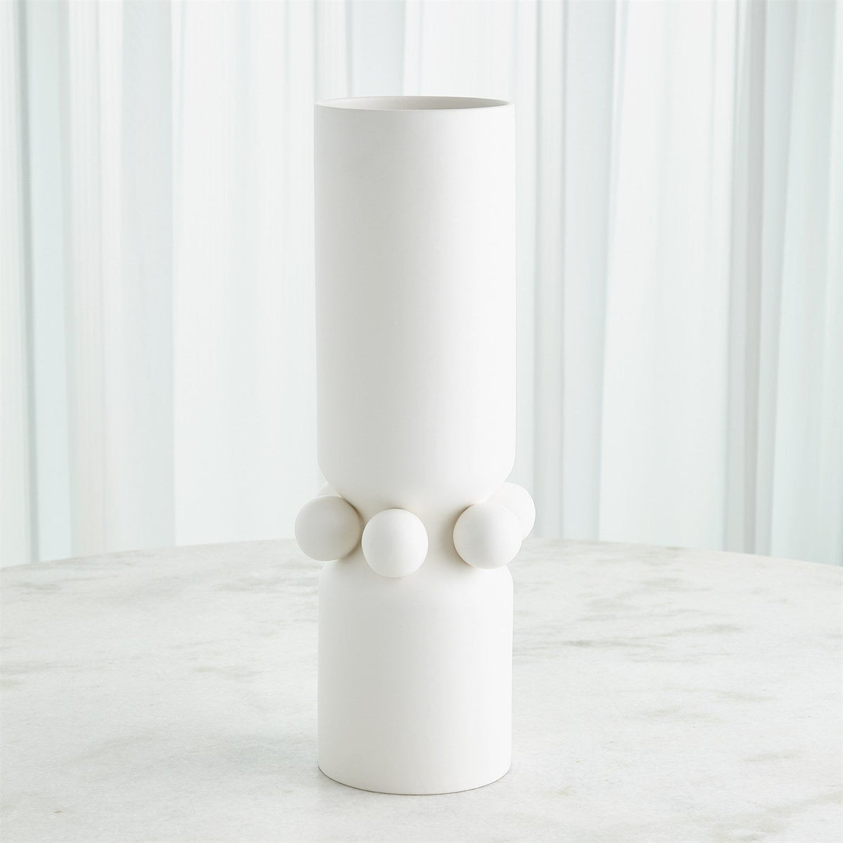 Global Views Hera Vase & Bowl - Matte White