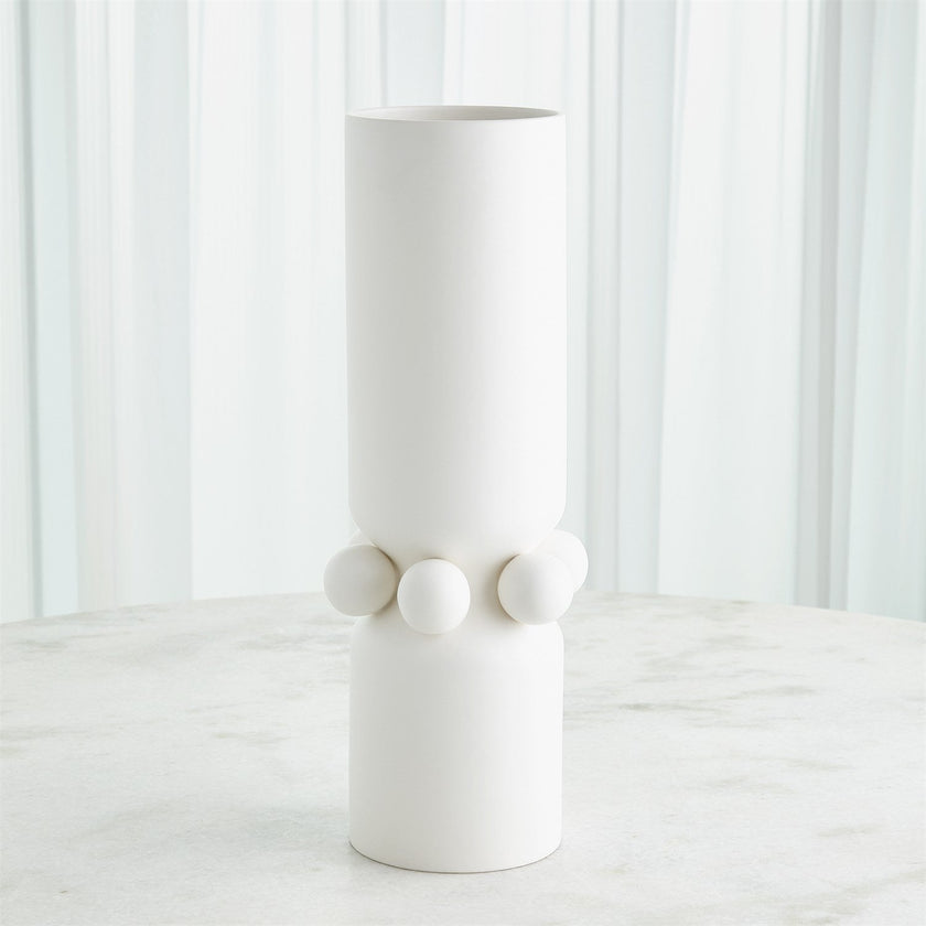 Global Views Hera Vase & Bowl - Matte White
