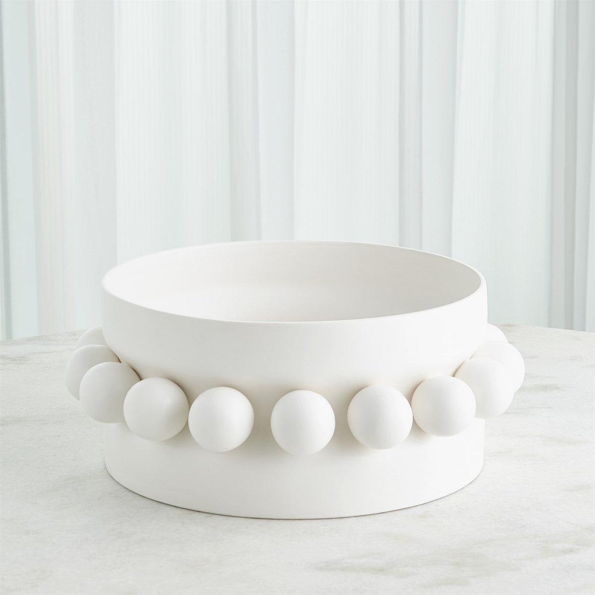 Global Views Hera Vase & Bowl - Matte White