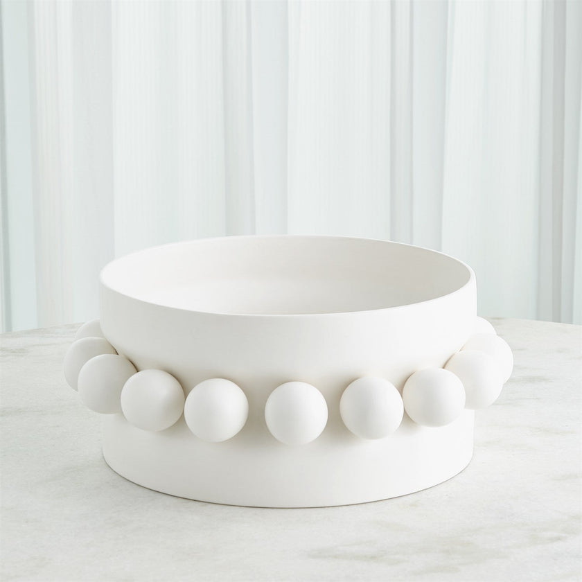 Global Views Hera Vase & Bowl - Matte White