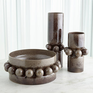 Global Views Hera Vase & Bowl - Reactive Bronze