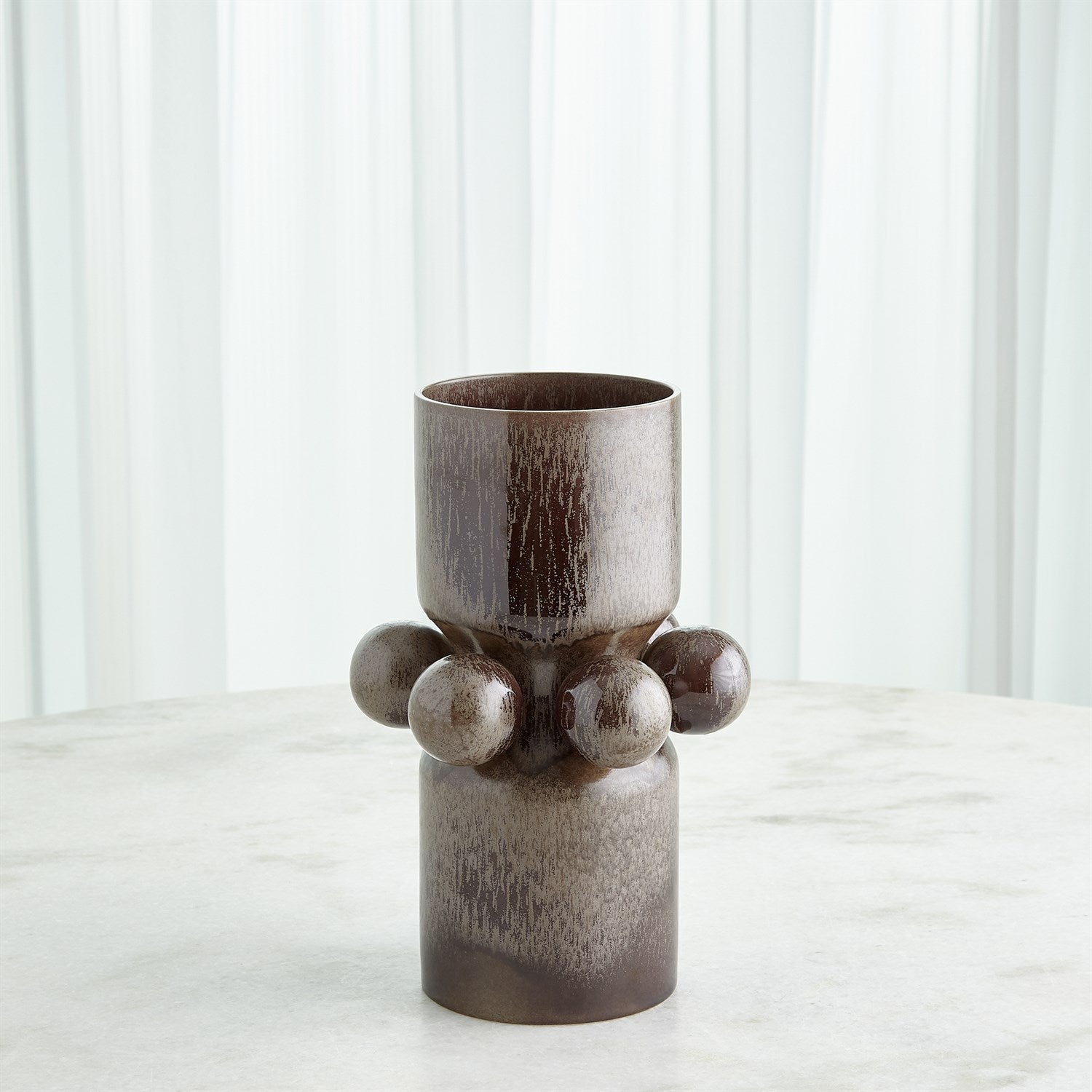 Global Views Hera Vase & Bowl - Reactive Bronze