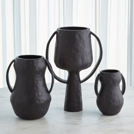 Global Views Aquitaine Vase - Matte Black