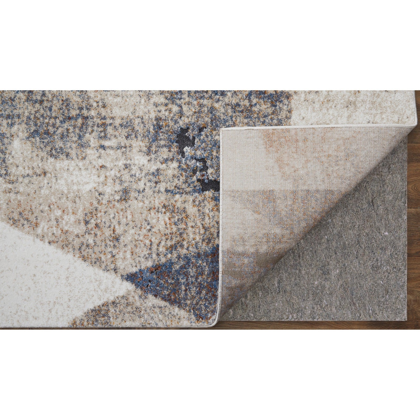 Feizy Gilmore 39MKF Modern Color Block in Blue/Ivory/Taupe