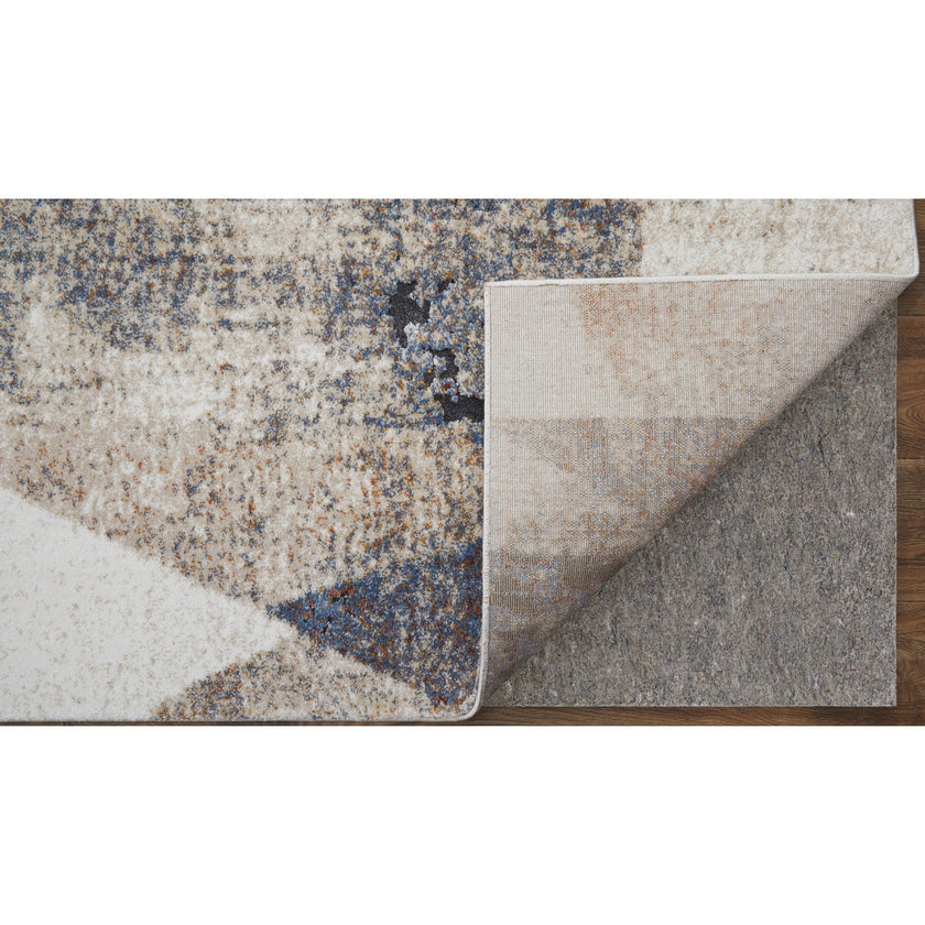 Feizy Gilmore 39MKF Modern Color Block in Blue/Ivory/Taupe