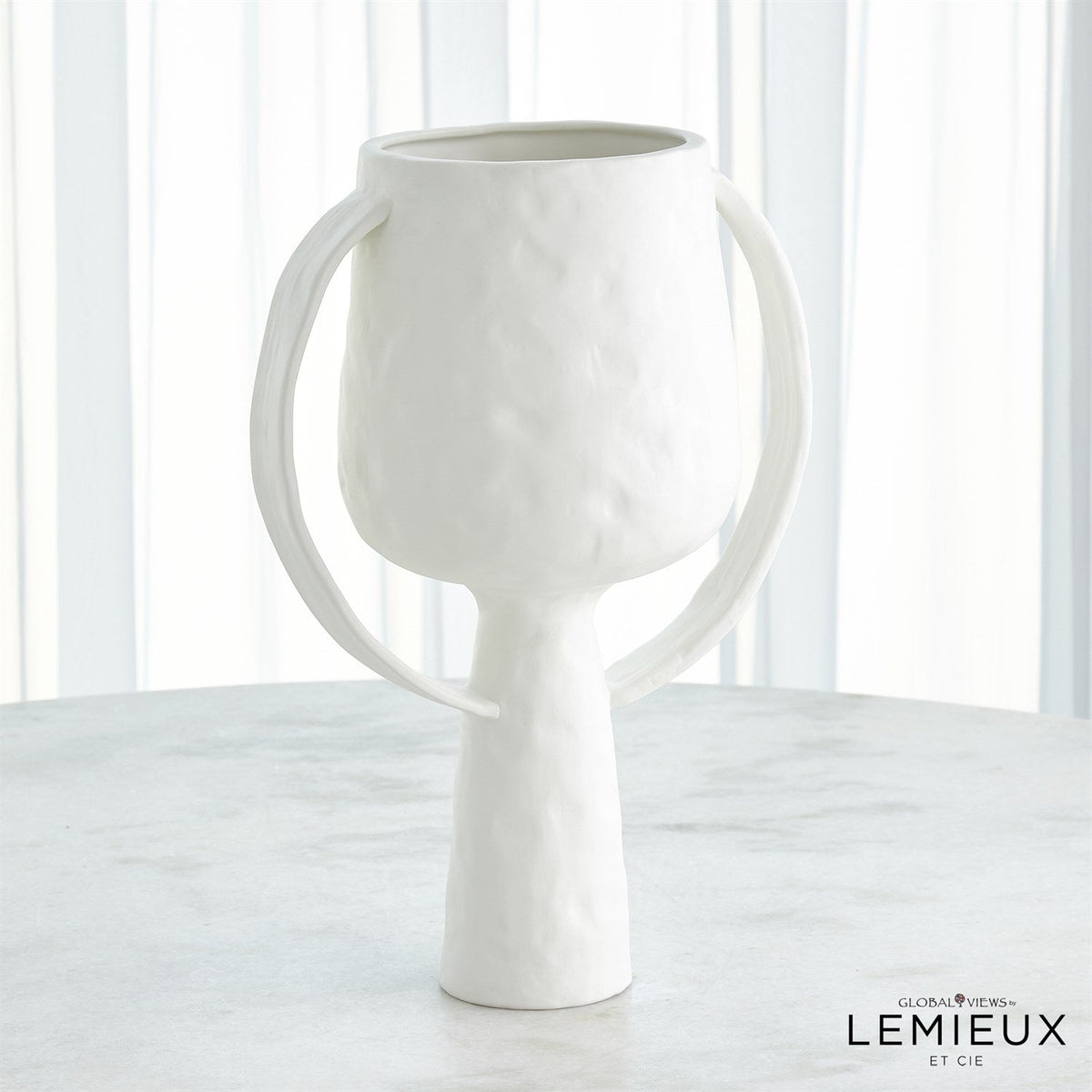 Global Views Aquitaine Vase - Matte White