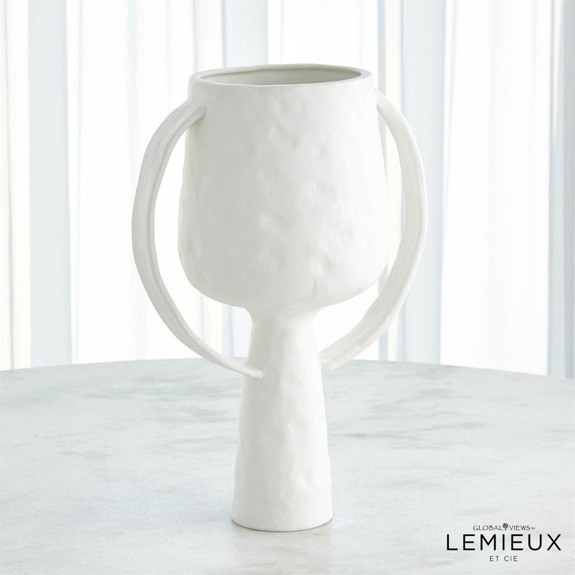 Global Views Aquitaine Vase - Matte White