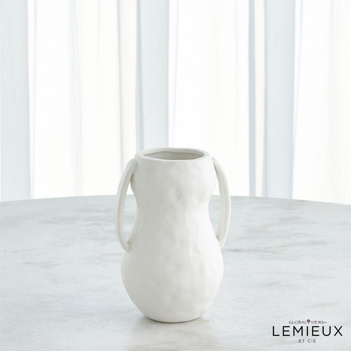 Global Views Aquitaine Vase - Matte White