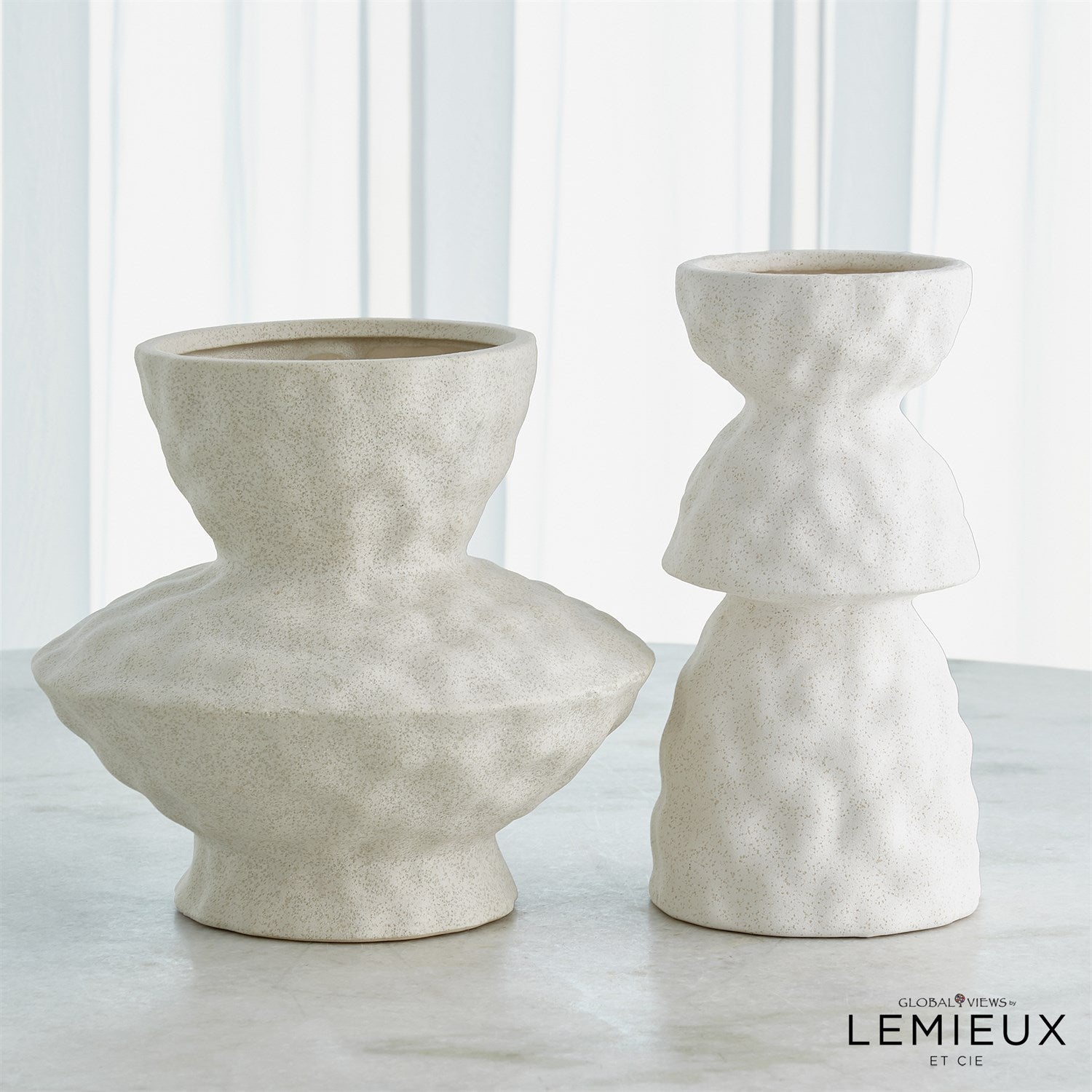 Global Views Etienne Vase - Volcanic White