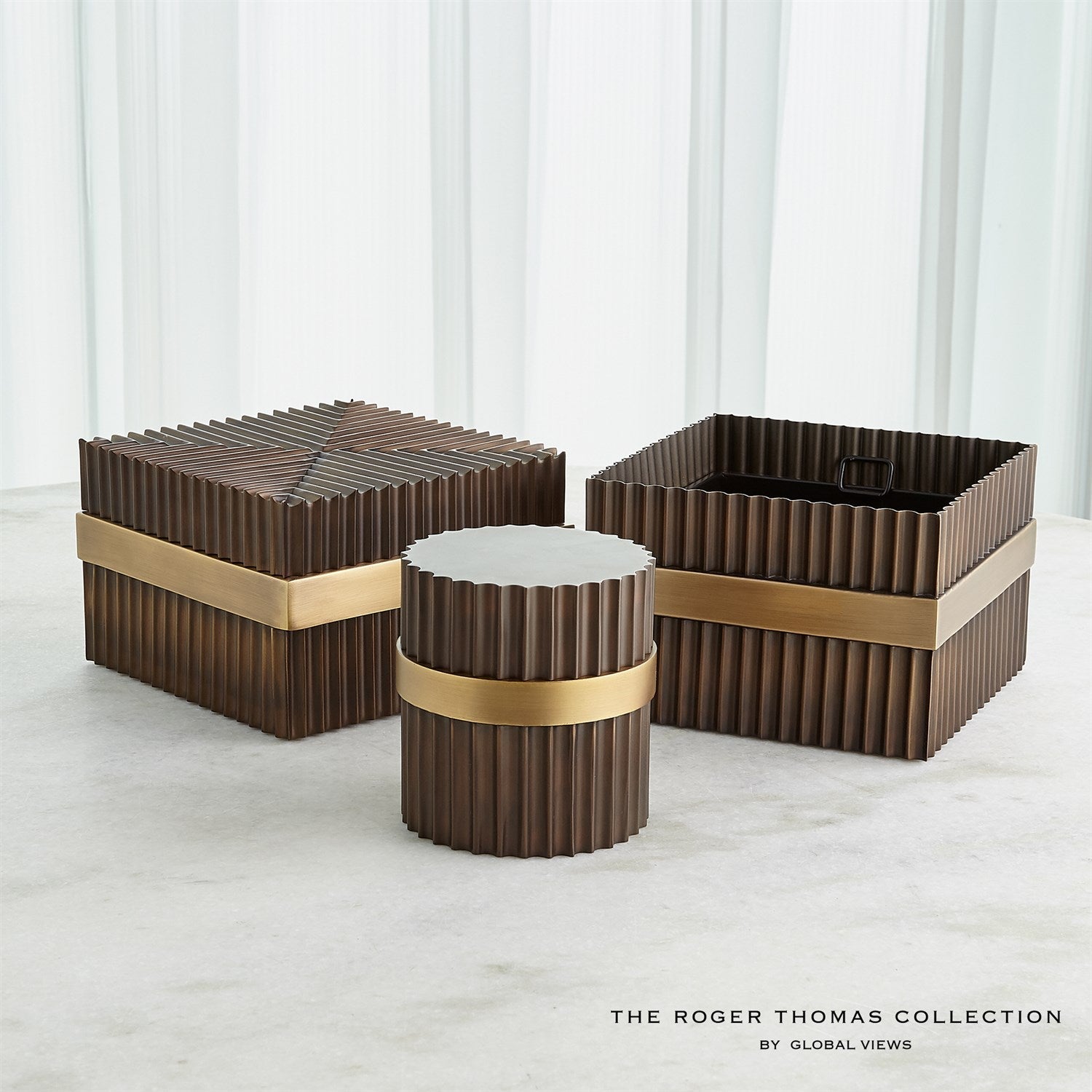 Global Views Magic Flute Box - Brass Bronze