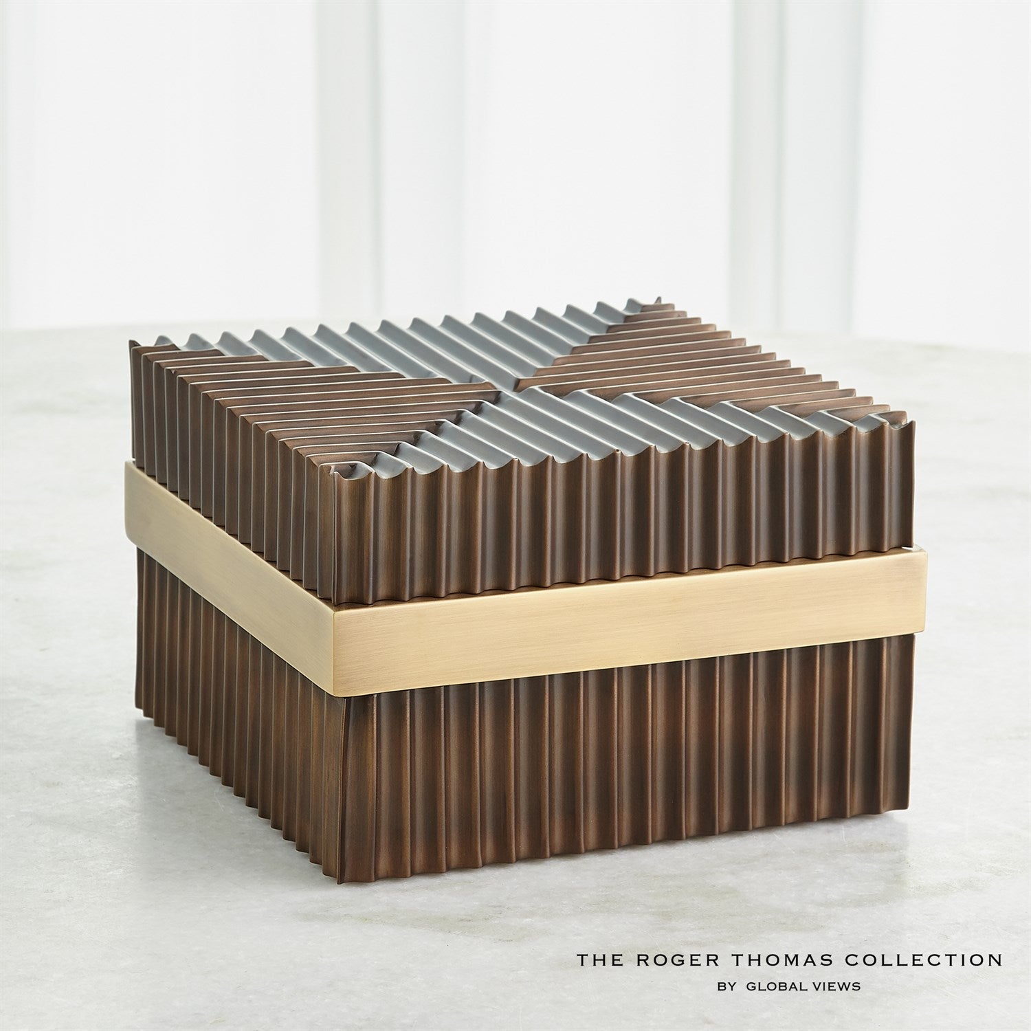 Global Views Magic Flute Box - Brass Bronze