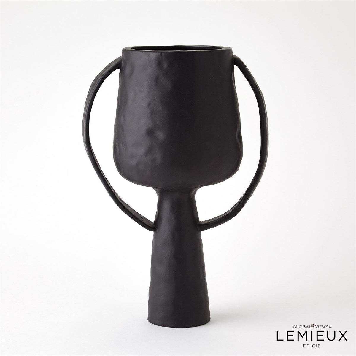 Global Views Aquitaine Vase - Matte Black