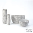 Global Views Frequency Bowl & Vase - White