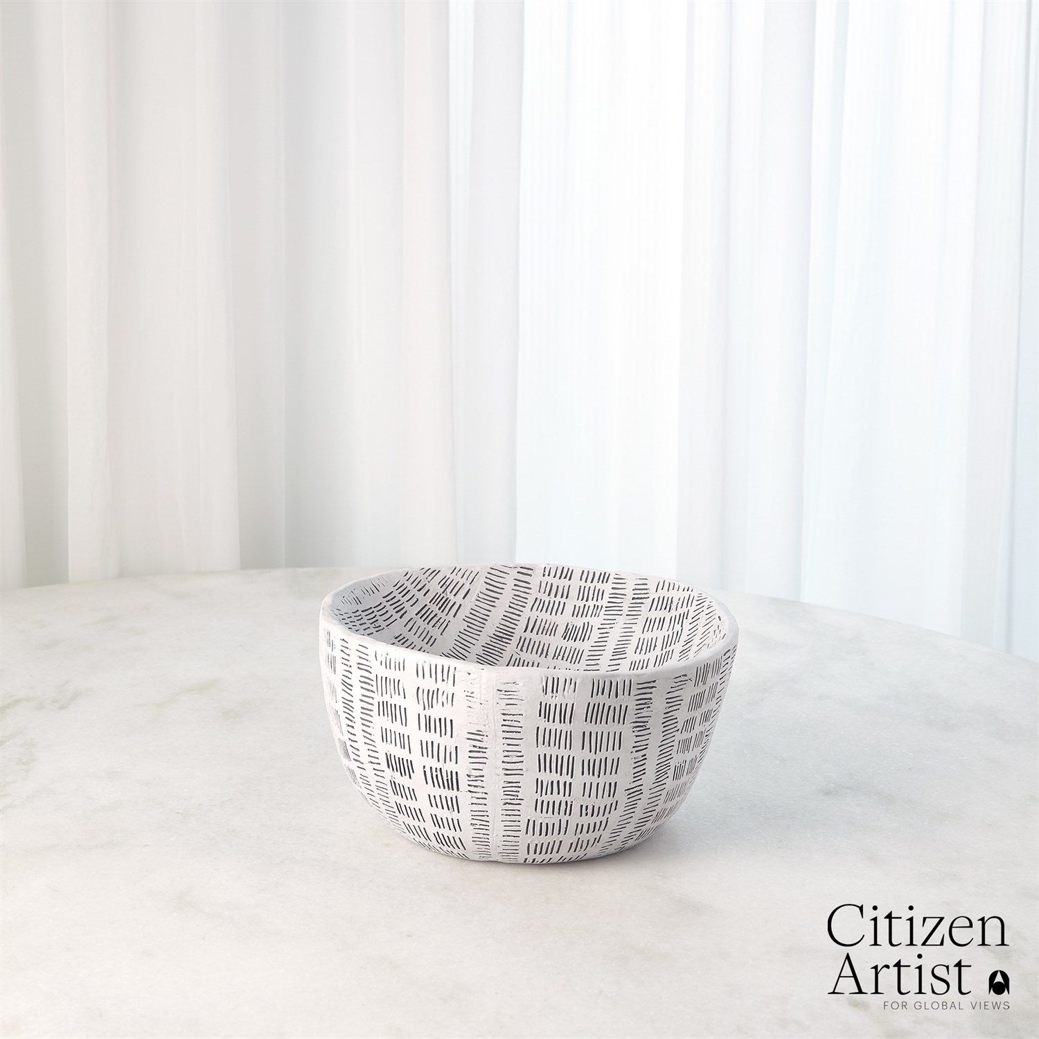 Global Views Frequency Bowl & Vase - White