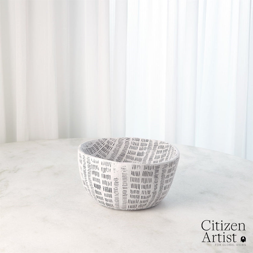 Global Views Frequency Bowl & Vase - White