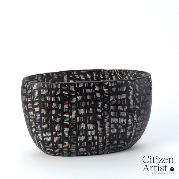 Global Views Frequency Bowl & Vase - Black