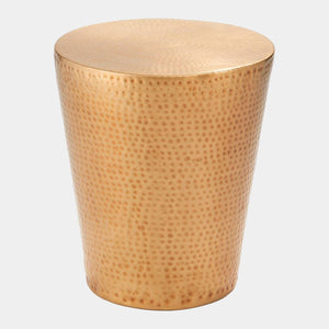 Global Views Izmir Hammered Antique Brass Side Table