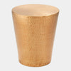 Global Views Izmir Hammered Antique Brass Side Table