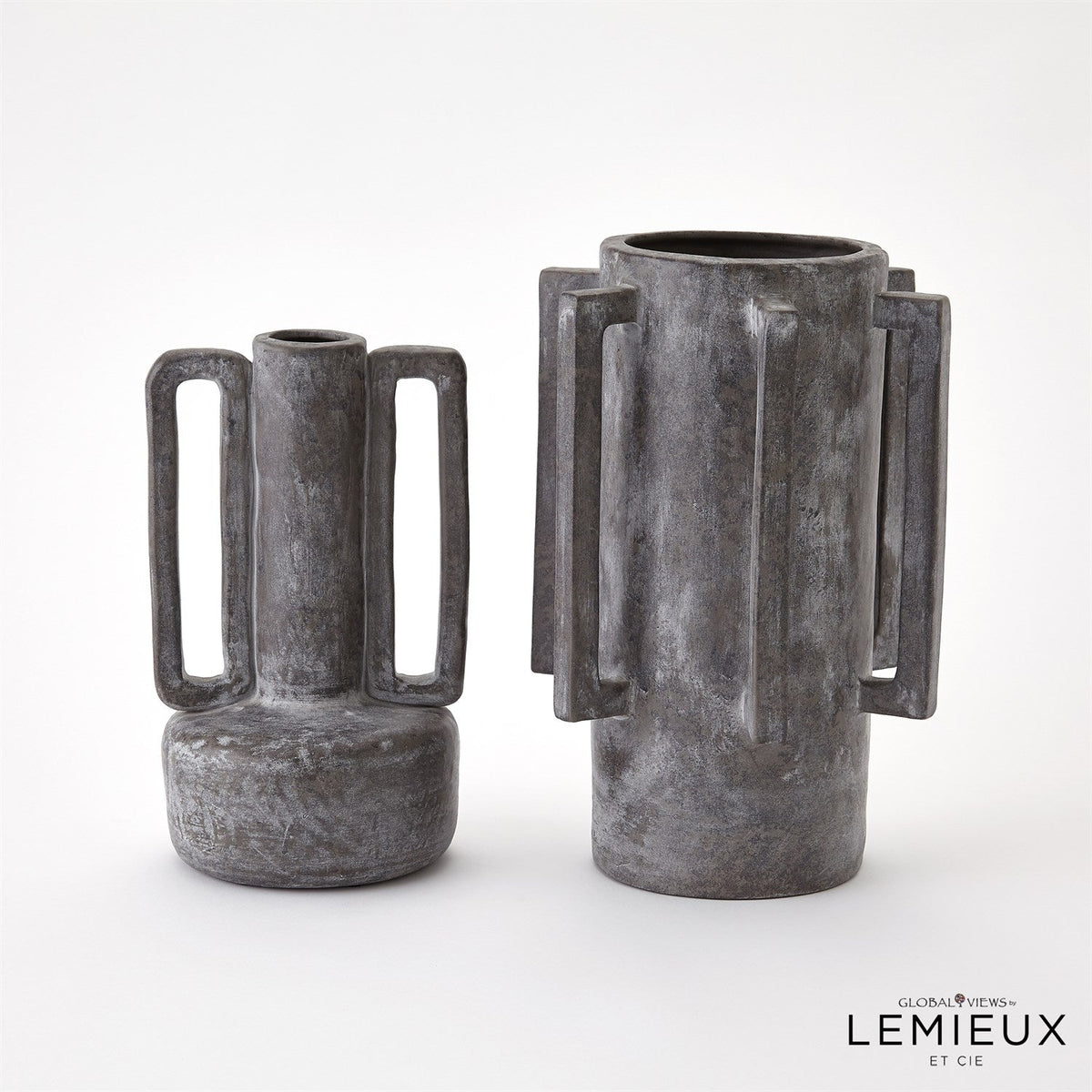 Global Views Normandie and Bretagne Vase - Dark Grey