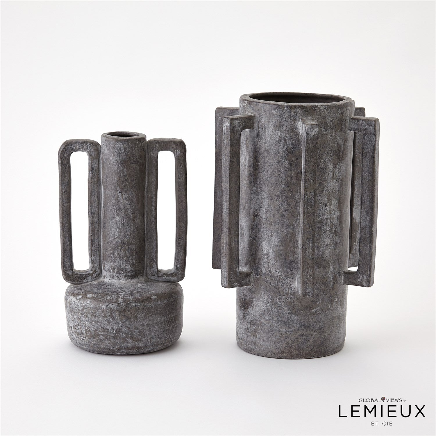 Global Views Normandie and Bretagne Vase - Dark Grey