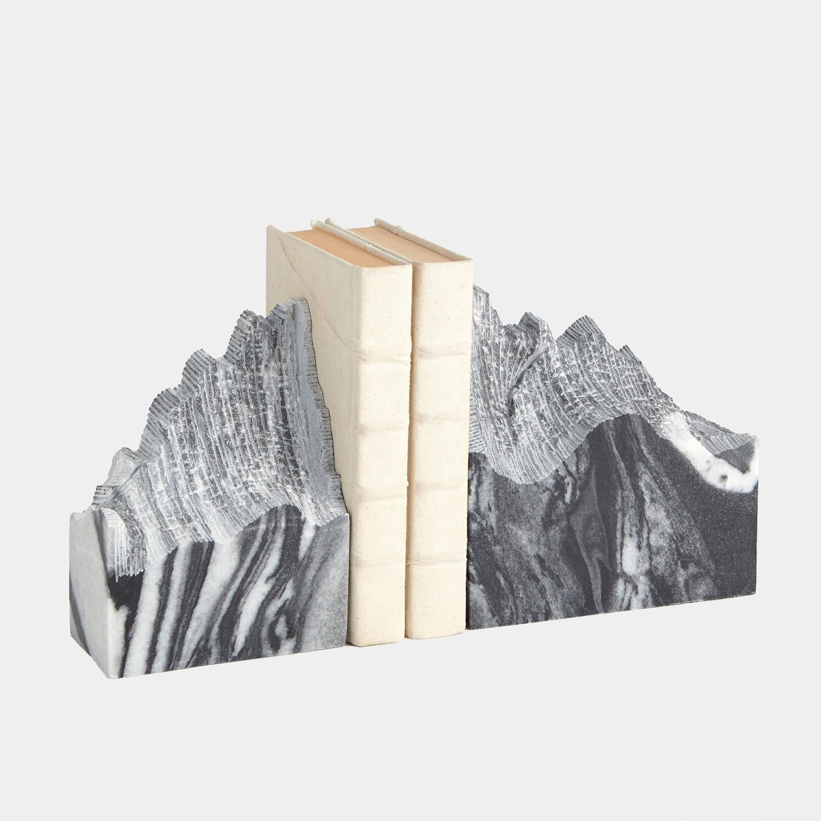 Global Views Mountain Summit Bookends Set of 2