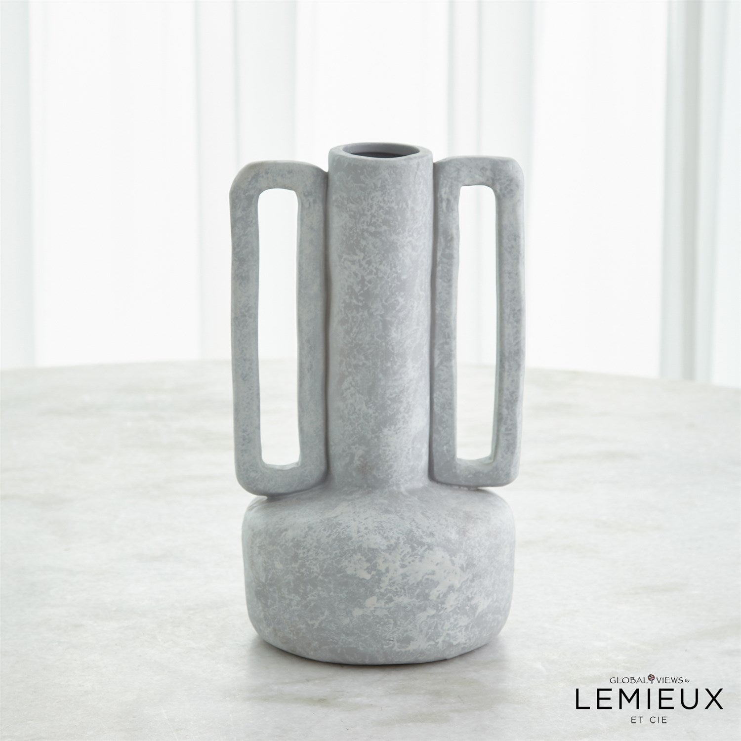 Global Views Normandie and Bretagne Vase - Light Grey