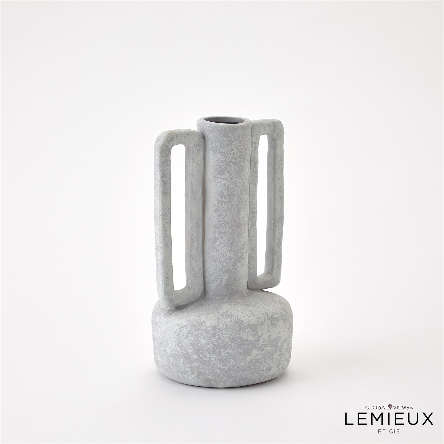 Global Views Normandie and Bretagne Vase - Light Grey