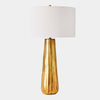 Global Views Chased Round Table Lamp Antique Brass