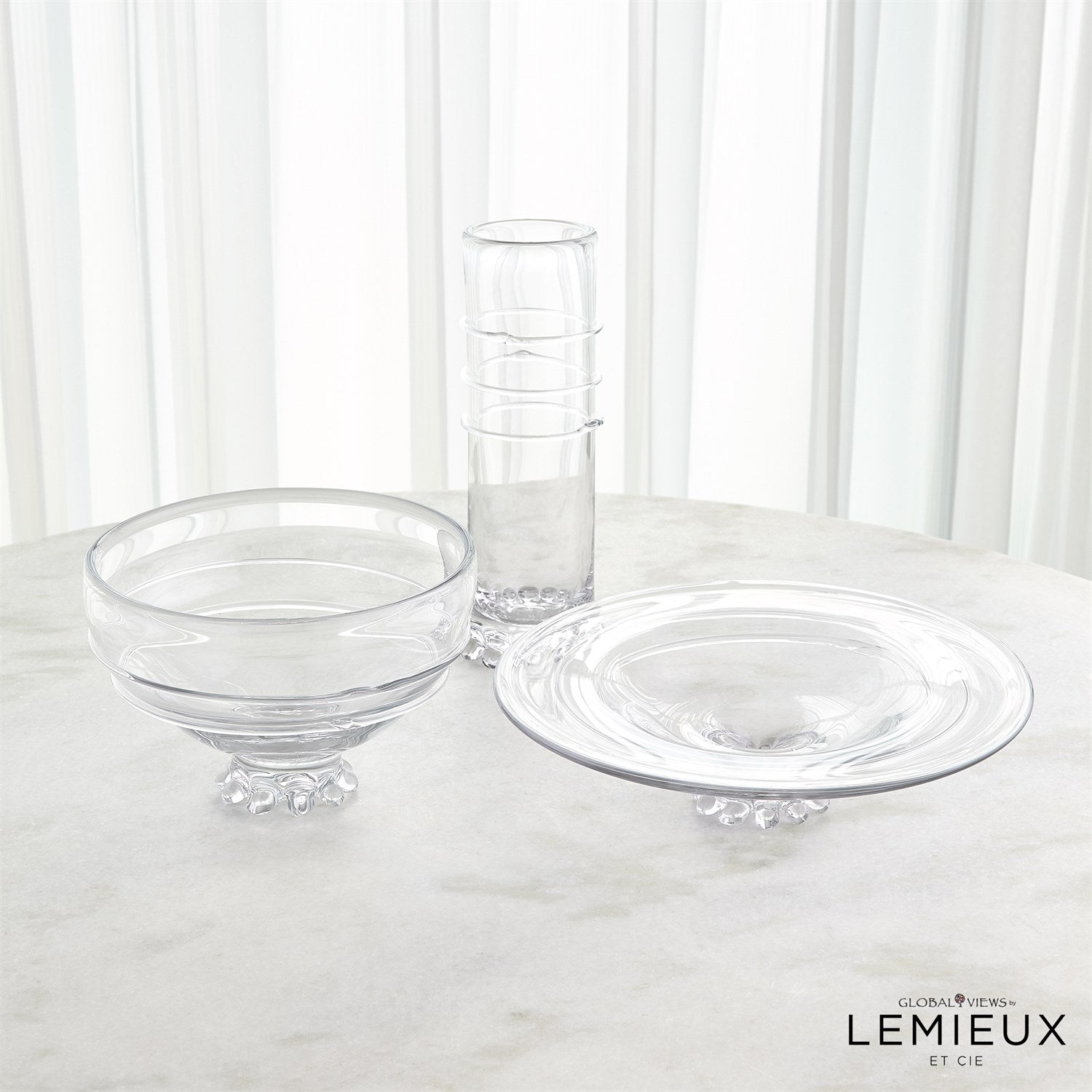 Global Views Verre Lisse Collection - Clear