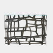 Global Views Fragments Blackened Iron Console