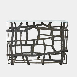 Global Views Fragments Blackened Iron Console