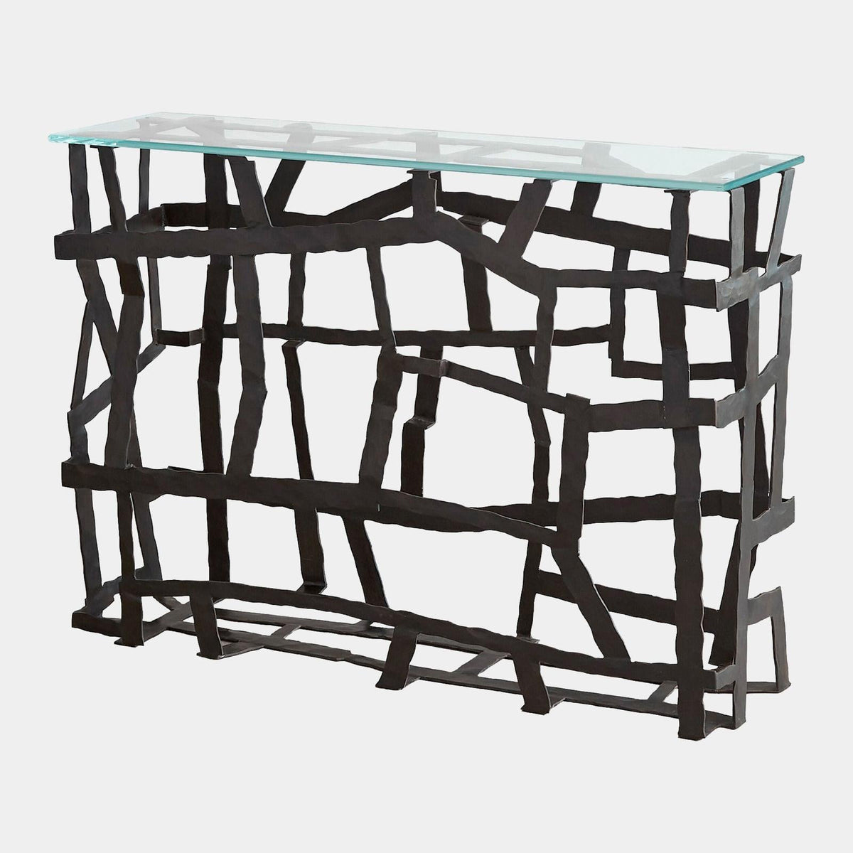 Global Views Fragments Blackened Iron Console