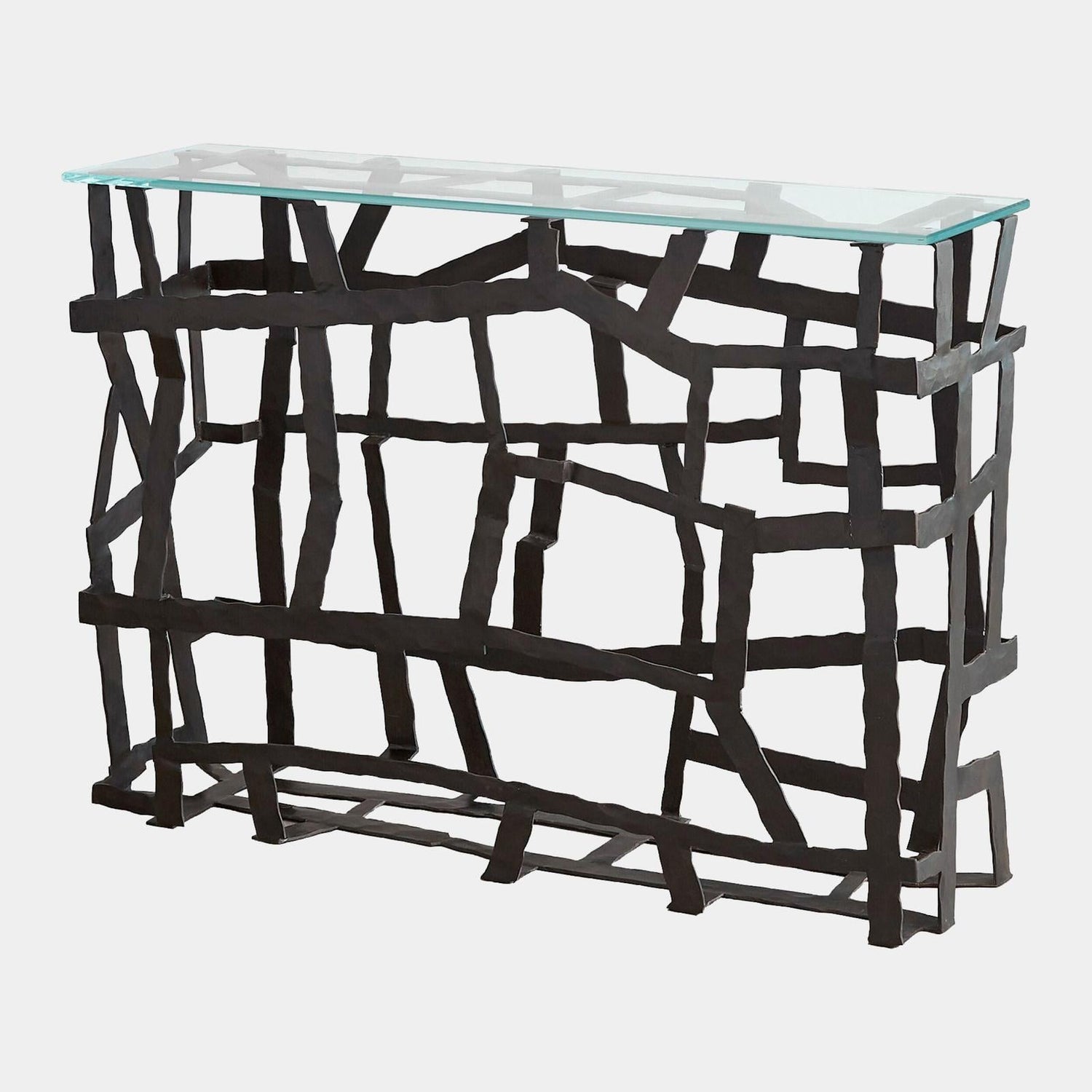 Global Views Fragments Blackened Iron Console