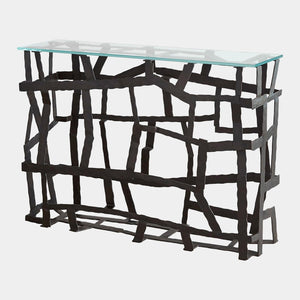 Global Views Fragments Blackened Iron Console