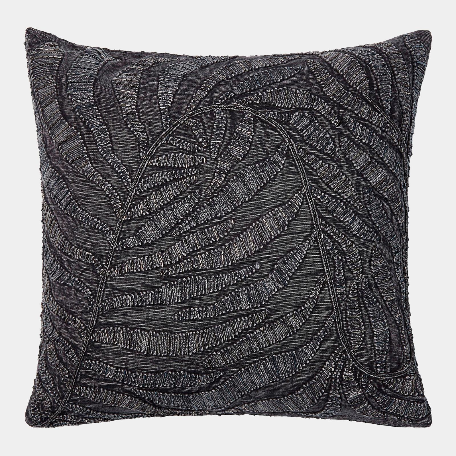 Global Views Beaded Palm Leaf Pillow Clearance