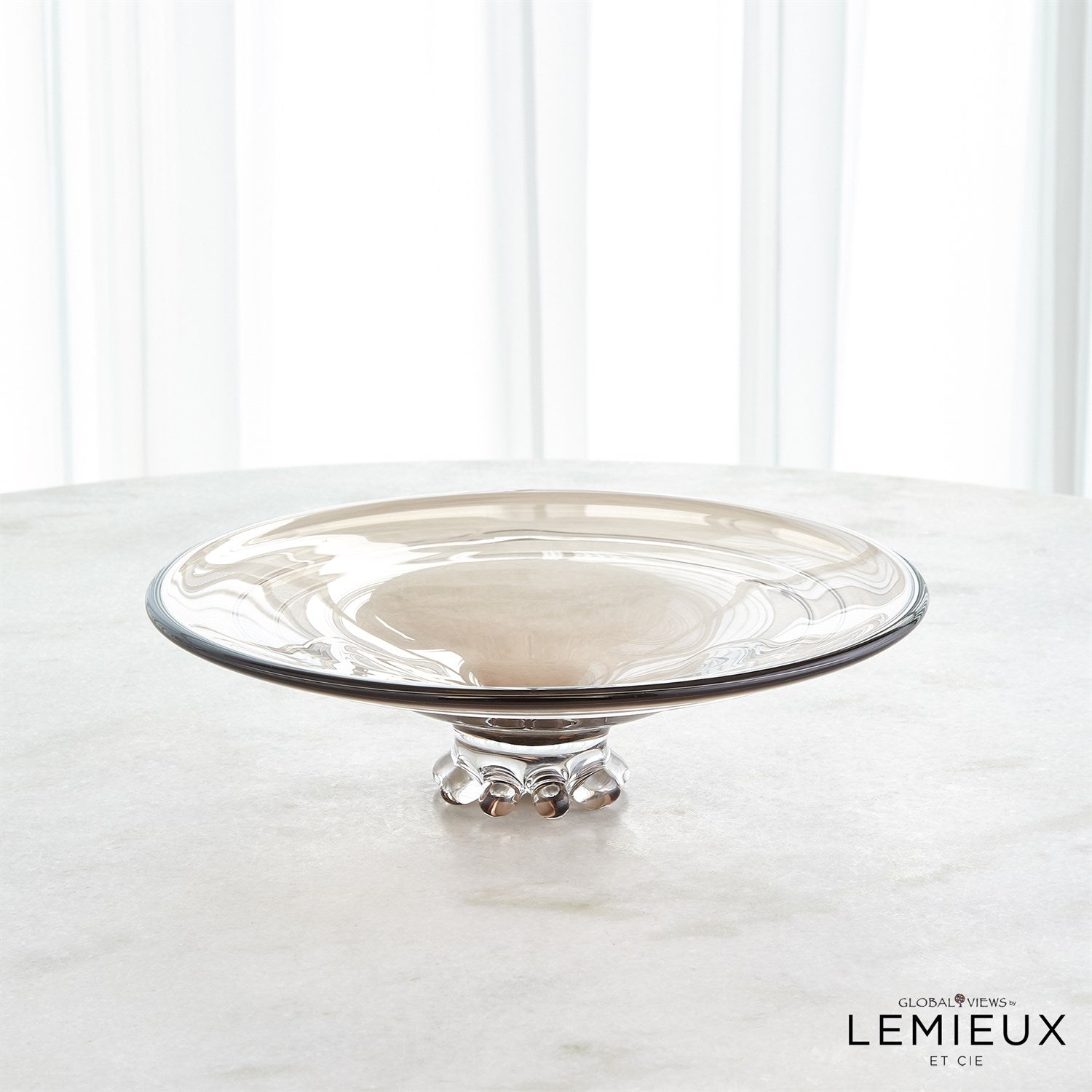 Global Views Circle Etched Accent Table