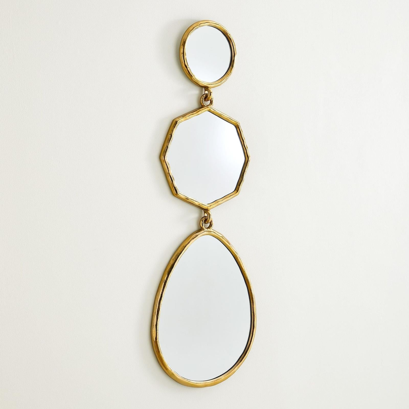 Global Views Julie Shiny Brass Mirror