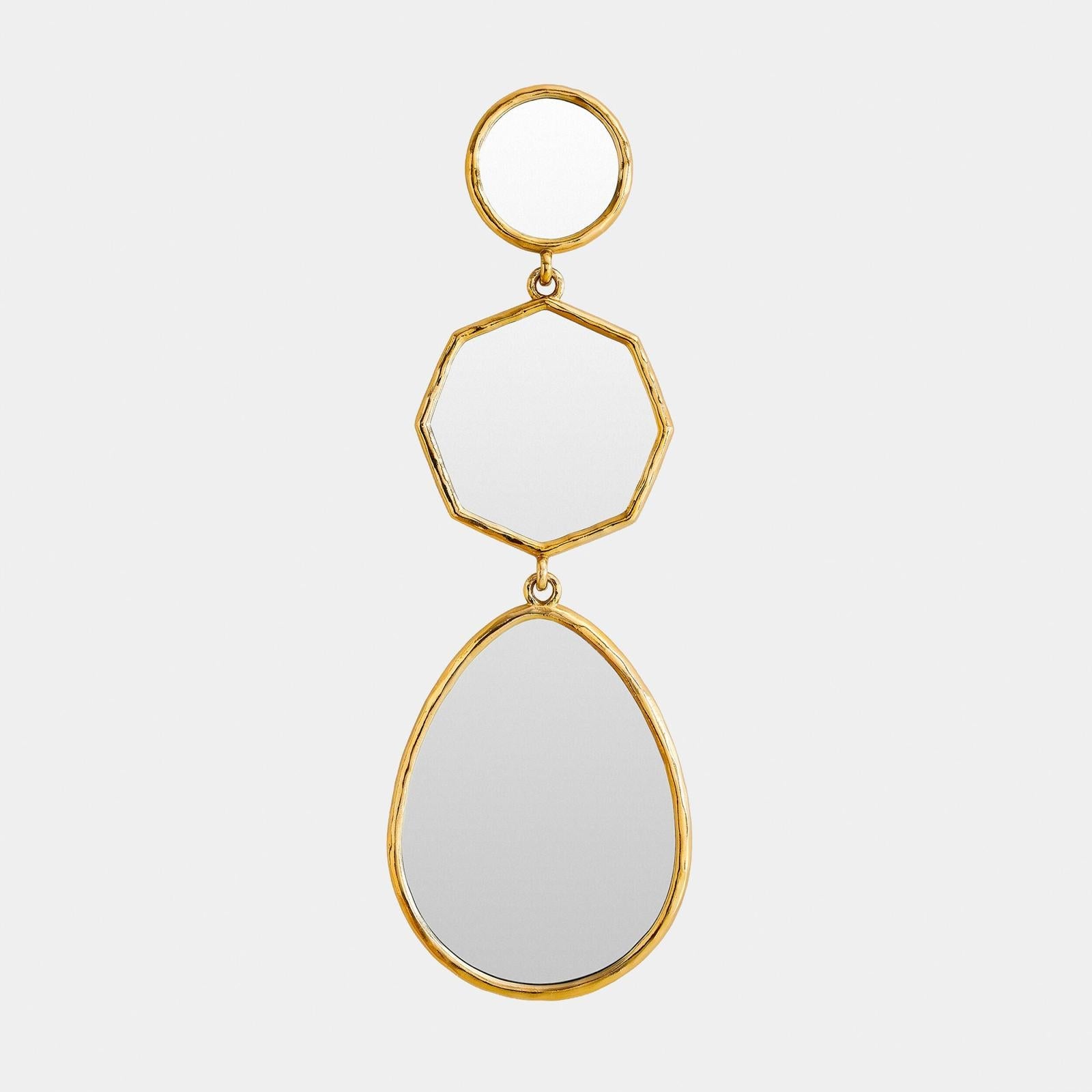 Global Views Julie Shiny Brass Mirror