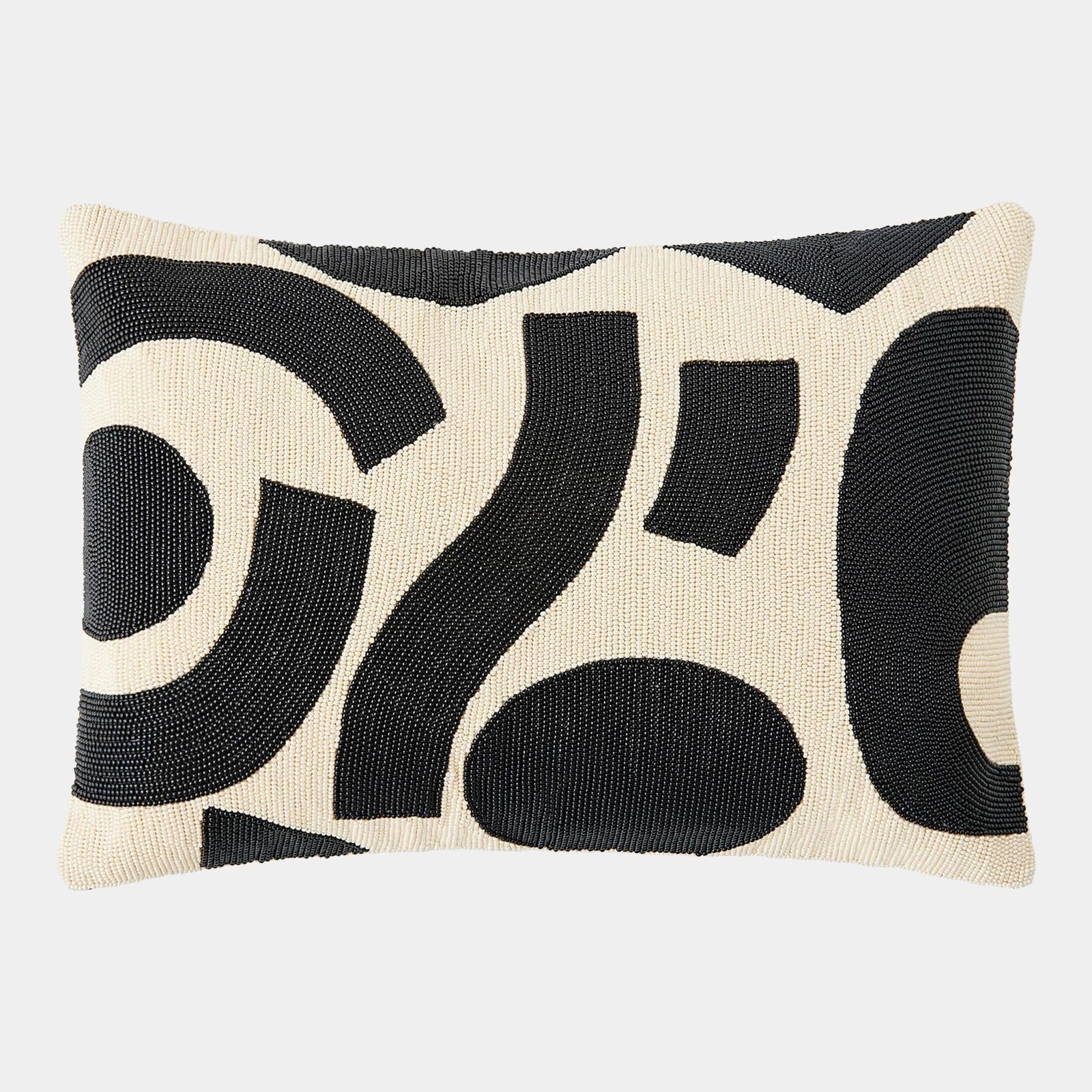 Global Views Puzzle Beaded Lumbar Pillow Clearance