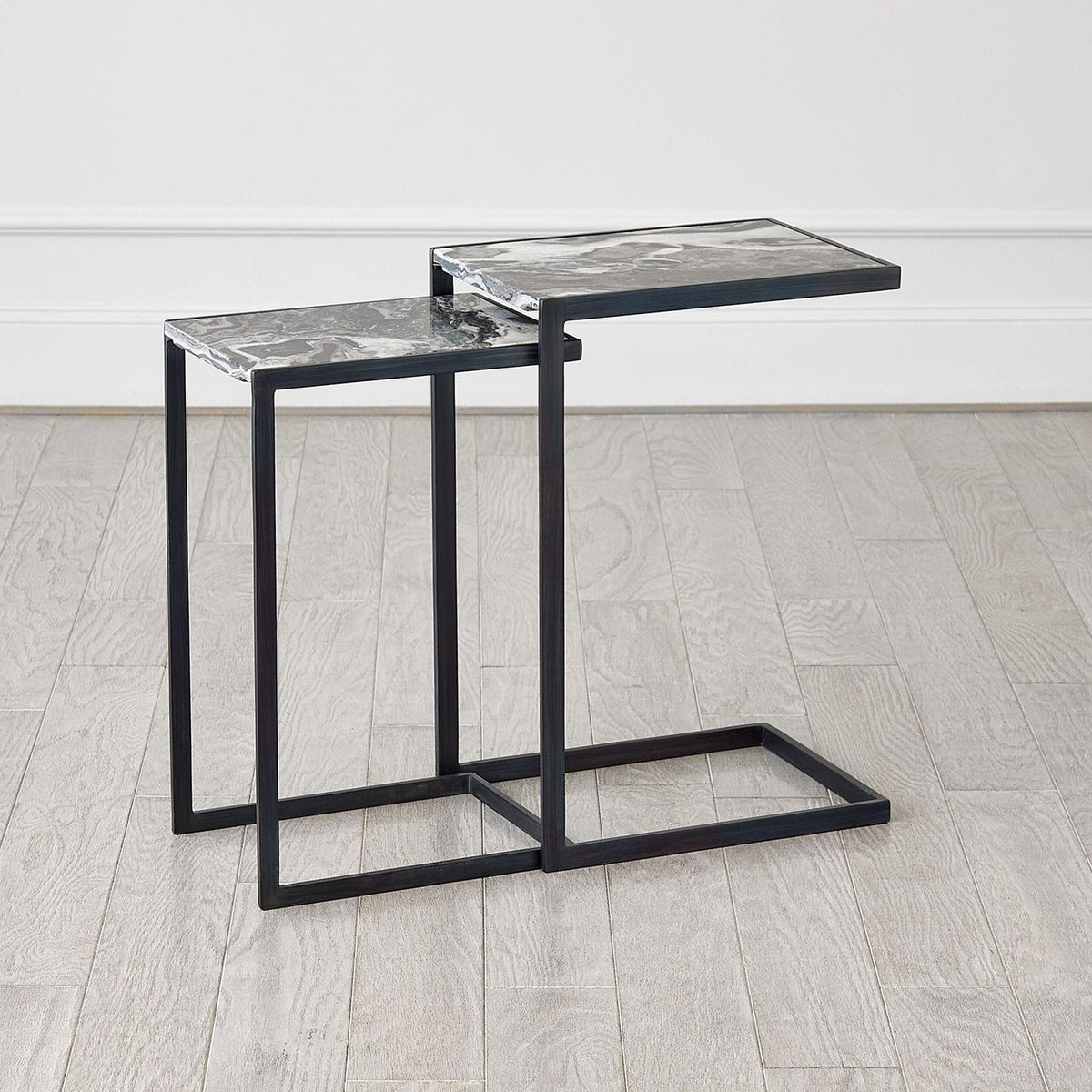 Global Views Nudge Nesting Gunmetal Table
