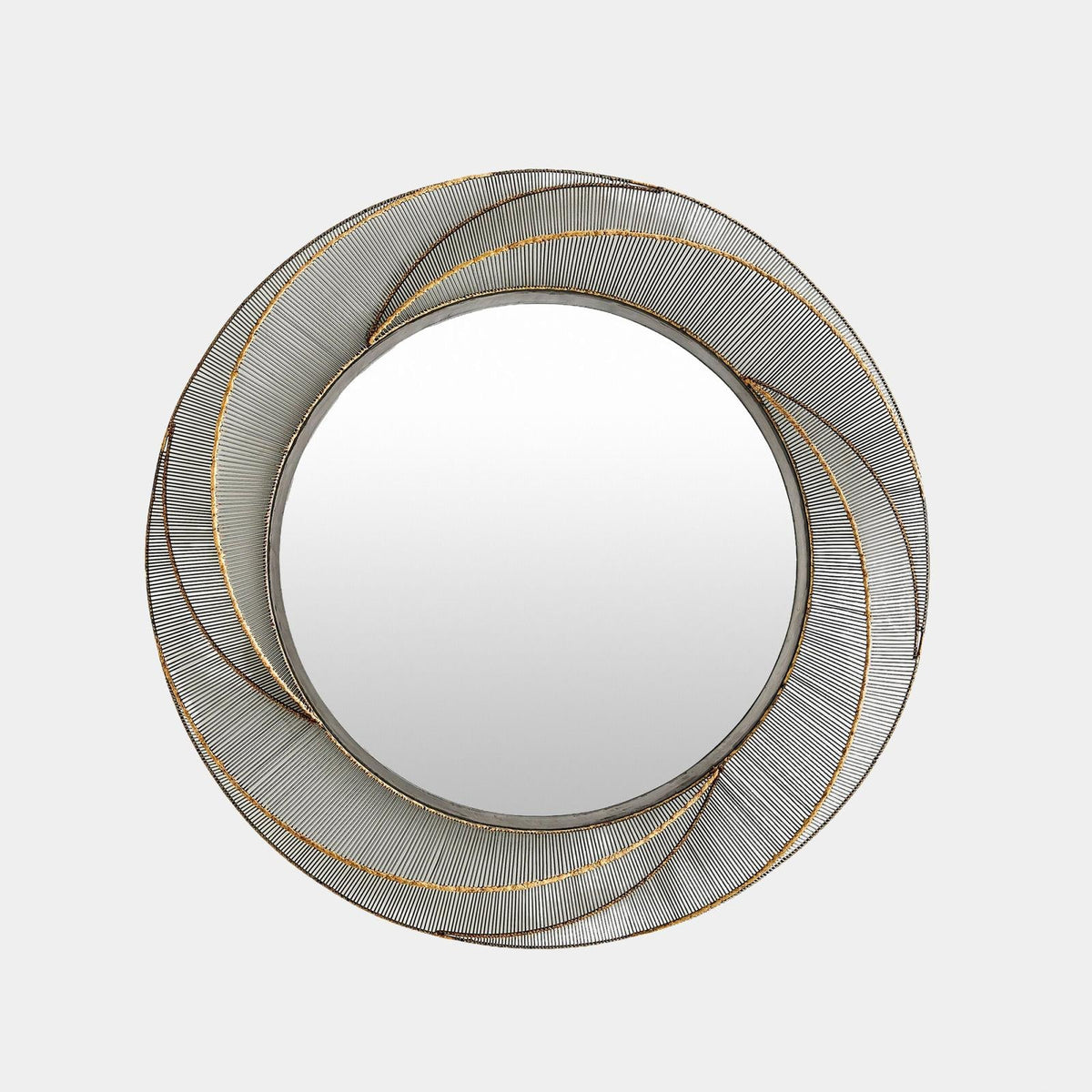 Global Views Whip Iron & Braised Brass Wire Mirror