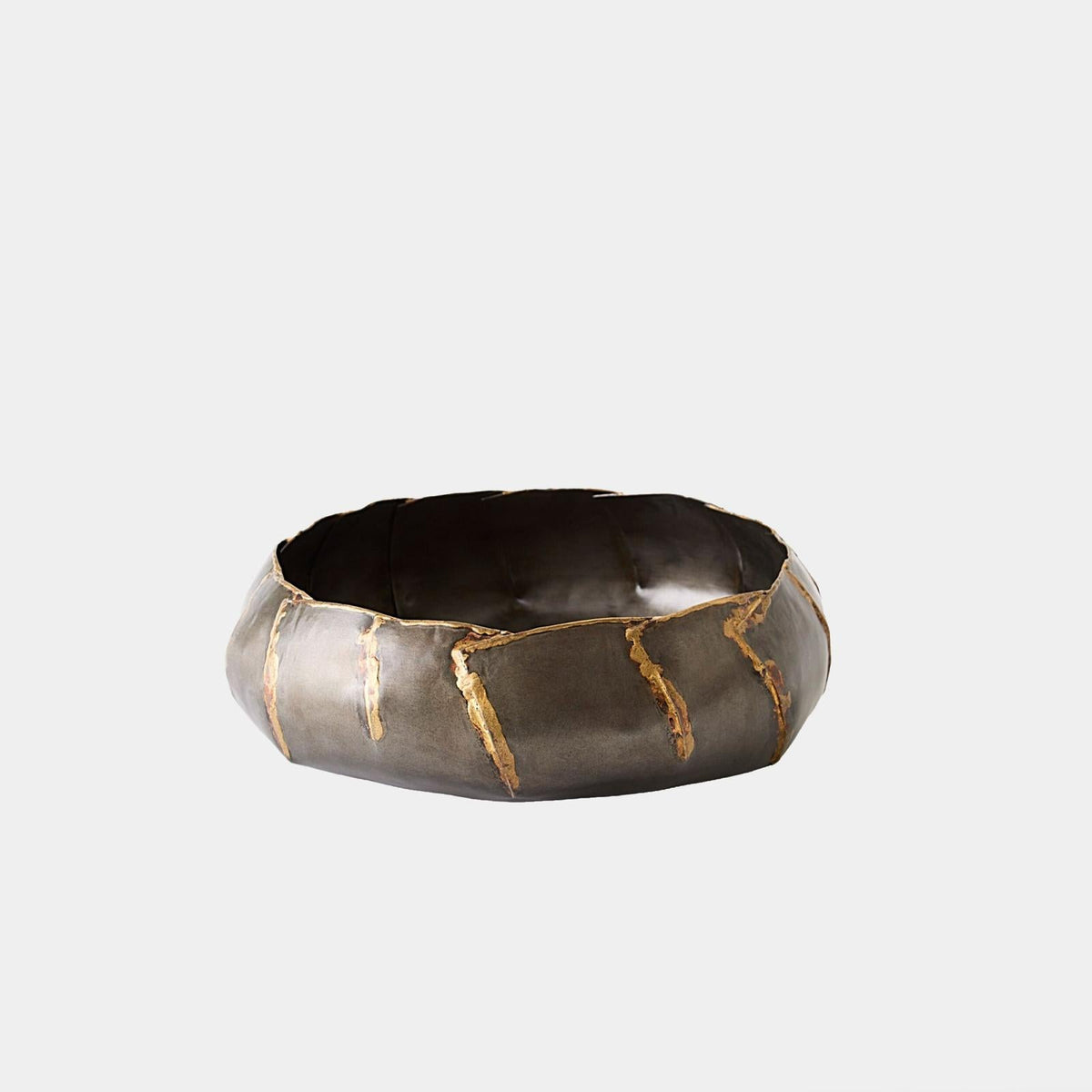Global Views Armor Small Antique Gunmetal Bowl